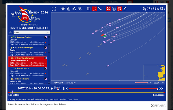 NaviguerENAquit's tweet image. #SAS2014 @QuentinVlamynck est en 6eme position au classement de 20h @ClasseMini @LigueAquitVoile