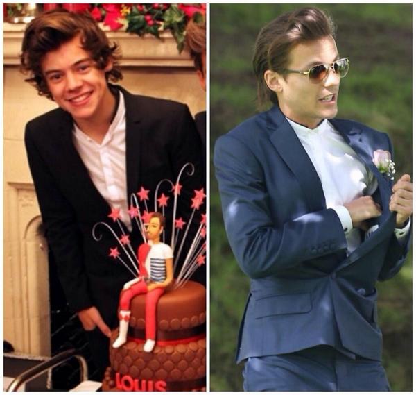 1Dliveupdates's tweet photo. The shirt Louis wore today was the one Harry wore to his 21st birthday! http://t.co/ASVHyfLGb6