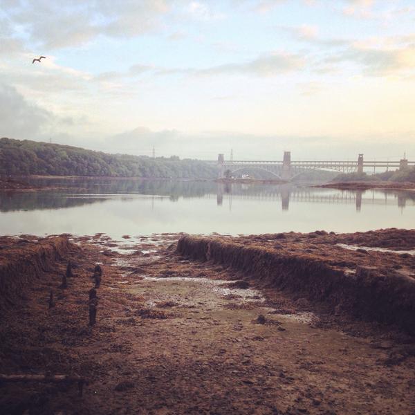 Tomwilliams_10's tweet photo. Yesterday's run at Menai bridge got a bit muddy, worth the view though http://t.co/RfeEhibjMs