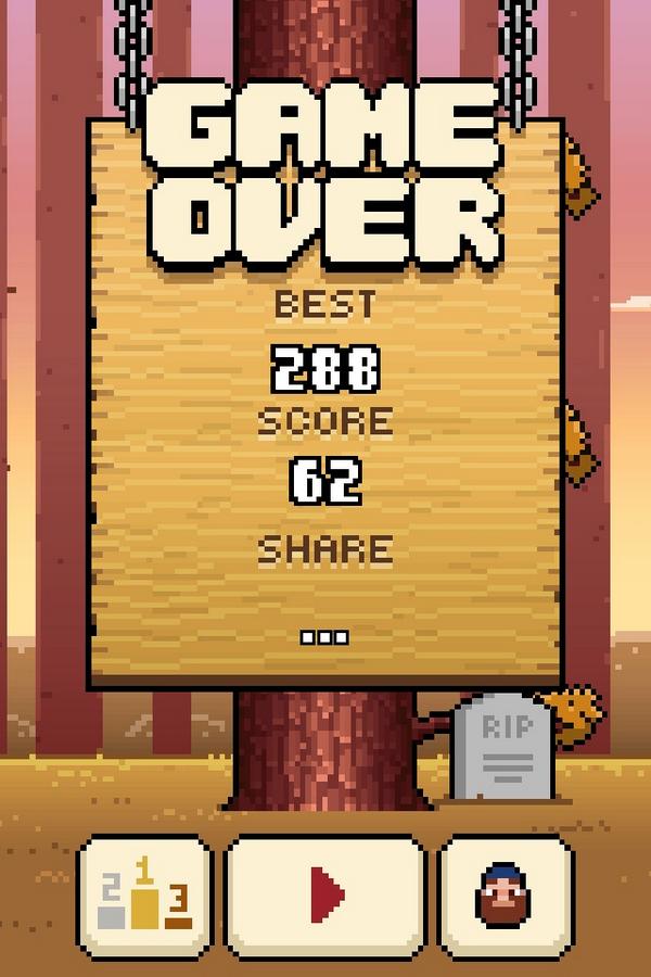 QuoteLex's tweet image. Scored 288 in Timberman! You'll never beat me! #timbeeer -&amp;gt; itunes.apple.com/us/app/timberm…