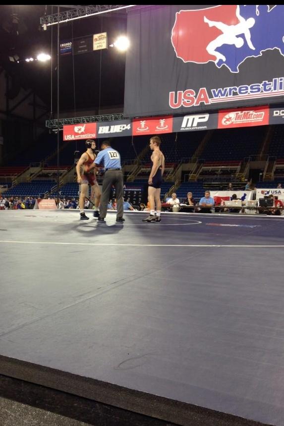 FromCecil2Fargo's tweet photo. Picture of my second match on the big stage. Won by tech fall 10-0. -KT http://t.co/x7j0R6JoK4