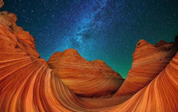 Our most popular photo on social media last week: this great pic of the Milky Way over the Wave by Max Seigal.