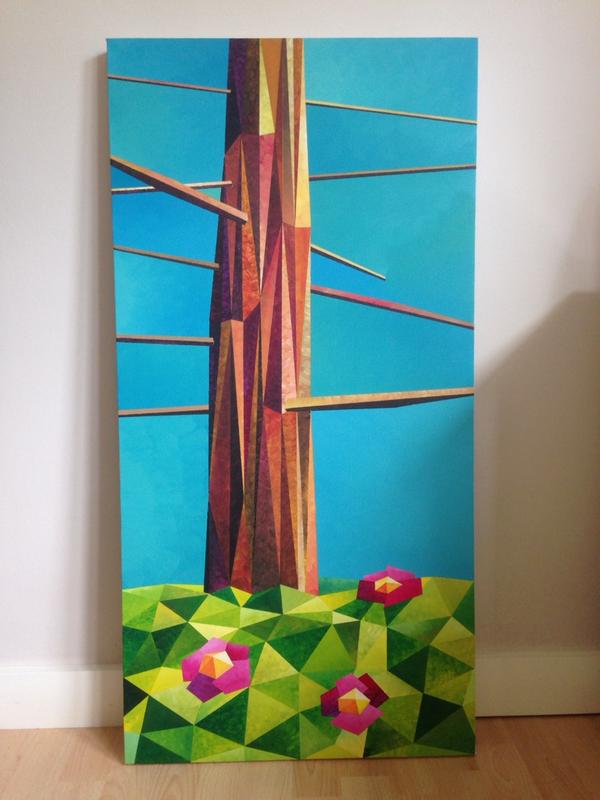 WebSeed's tweet image. Finished painting for the nursery - really into geometric design at the moment, hope the baby is too.