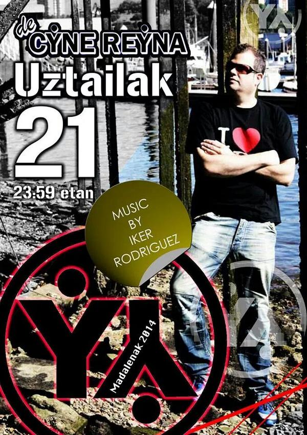 13_parade's tweet photo. Gure dj Iker bihar Reynan/Nuestro dj Iker mañana en el Reyna @HerriBizia @aranguey @76_javi @birasuegi #madalenak2014 http://t.co/7jAewsX3QM