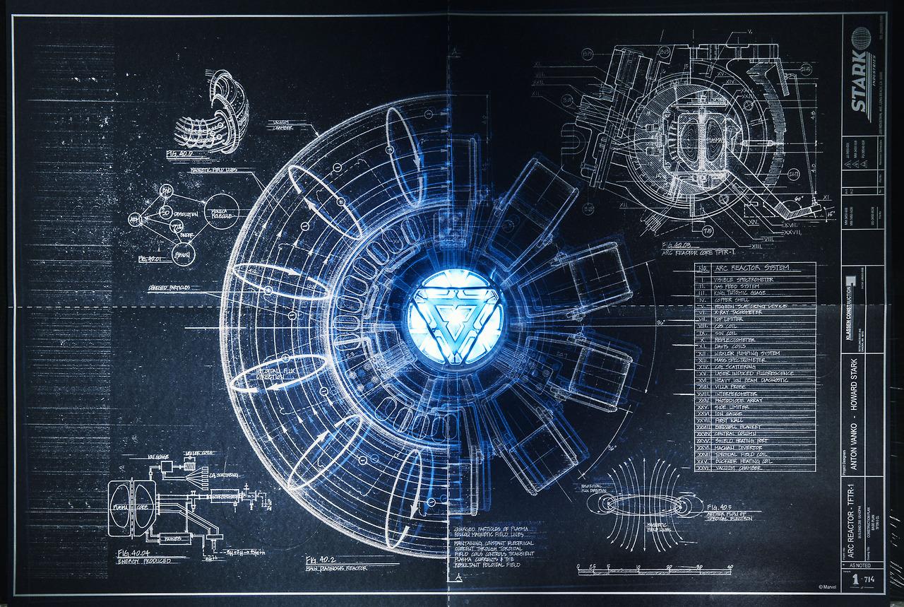 ironman arc reactor blueprints