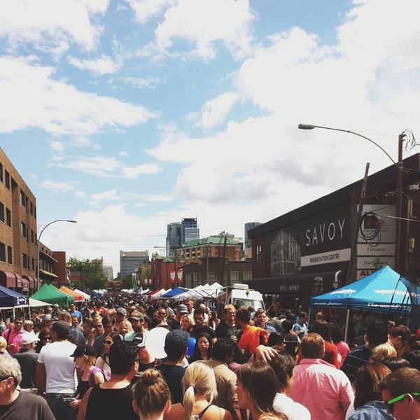 What a picture! Happy and bustling, eh? RT <a href="/JanaBoyko/">Jana Boyko</a> Beautiful day for sun &amp; salsa <a href="/sunandsalsafest/">Sun & Salsa Festival</a> <a href="/kensingtonYYC/">Kensington Village</a>