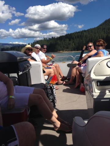 Bullard Principals enjoy an evening on Bass Lake after collaborating and planning for start of new school year!