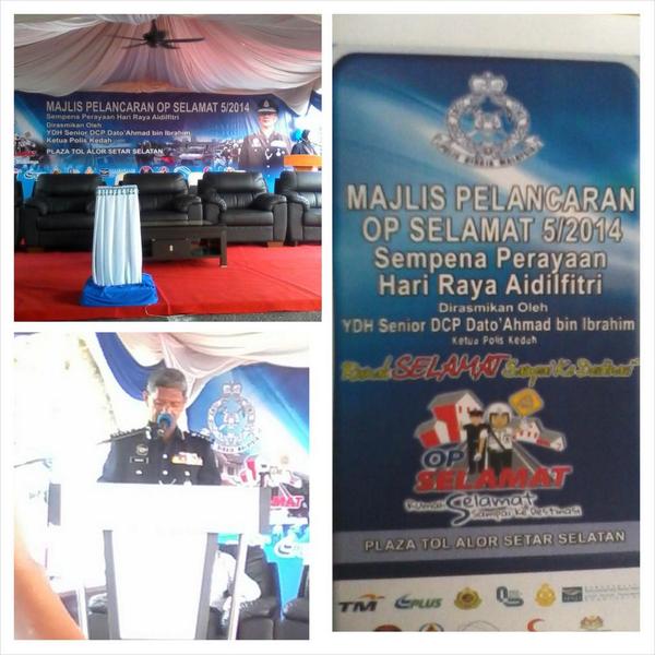 RajaAlhakim's tweet photo. Mjlis Plncrn Op Selamat 5/2014 sempena Aidilfitri oleh YDH Senior DCP Dato' Ahmad , ketua polis kedah @JpamKedah http://t.co/tTOGj9KewA