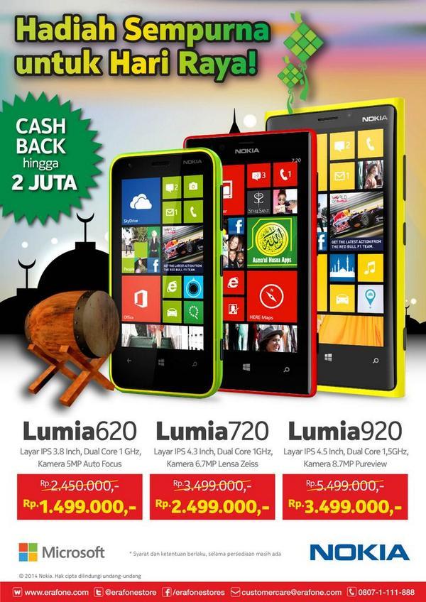SMS_Serpong's tweet photo. Hadiah Sempurna untuk Hari Raya #NokiaLumia dapatkan segera di #NokiaStore oleh @ErafoneStore @SMS_Serpong http://t.co/nVN3YaFUJT
