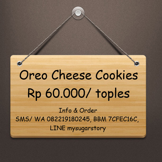 Oreo Cheese Cookies (Rp 60.000/ toples). More info &amp; order: SMS/ WA 082219180245, BBM 7CFEC16C, LINE mysugarstory