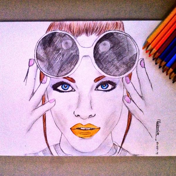 DAPortraits's tweet photo. Early morning #drawing! Tried with #colors this time. A Drawn Art Portrait by @NikkyRademaker of #barbarapalvin #art http://t.co/B2RDb9iDKO