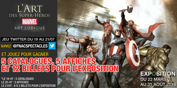 fnacspectacles's tweet photo. #Jeu Gagnez 12 BILLETS pr l'expo l'Art des Super Héros #Marvel @ArtLudique http://t.co/G9ADbotiuF
➥Follow+RT avt 00h http://t.co/5Z5l3HZGp5