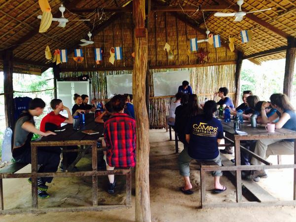 CampCambodia's tweet photo. Summer Surya Team was learning local language in camp Beng Mealea #Cambodia http://t.co/fR3sVzccyG