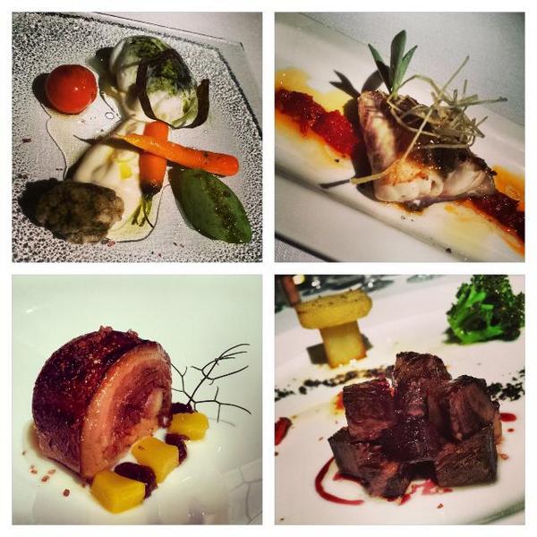 (2/2) de su menú gastronómico. Técnica, raíces, compromiso producto local. Un rincón mágico. #AlcaufarVell