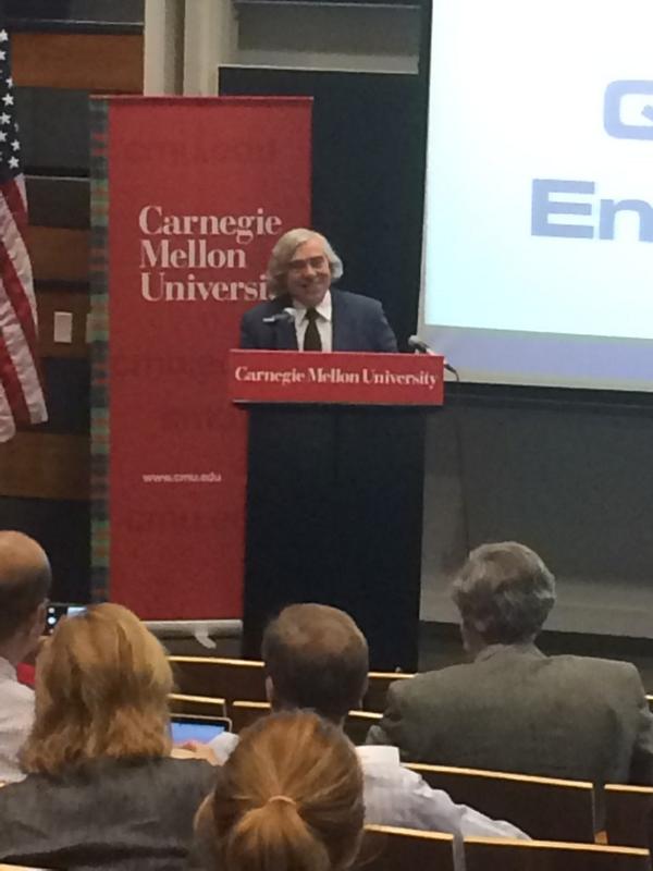 joyconnery's tweet photo. Secretary Moniz at Carnegie Mellon http://t.co/ZRdcuBavpB