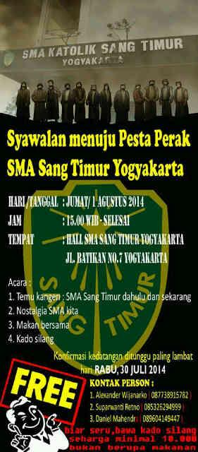 Silahkan hadir para kakak" Alumni angkatan berapapun :D