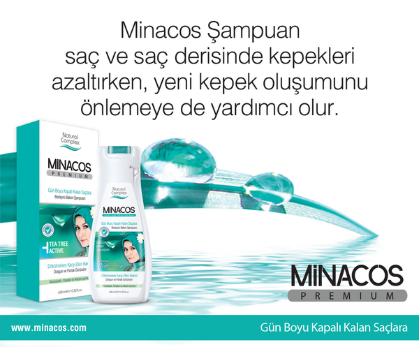 Minacos Şampuan saç ve saç derisini aşırı yağlanmaya karşı dengeler

#TesettürlüSaçlaraMinacosŞampuann