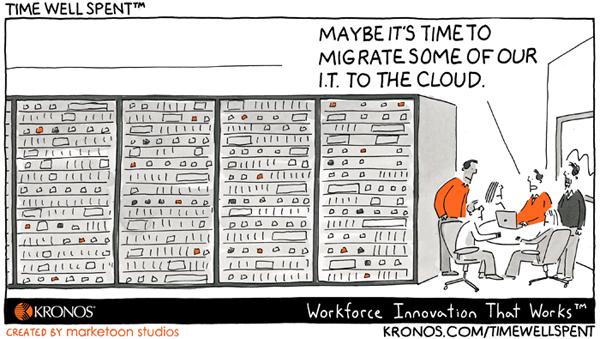 “@KronosInc: New Time Well Spent #Cartoon: ow.ly/zopGI #cloud #migratetothecloud ”