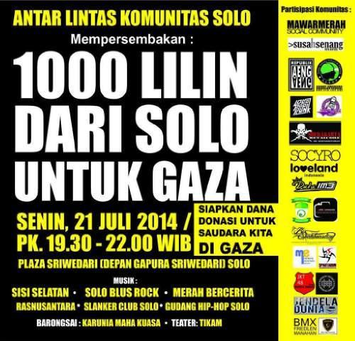 MALAM INI #1000LilinDariSoloUntukGaza @ Plasa Sriwedari <a href="/GudangHiphopSL/">Gudang Hip-Hop Solo</a> <a href="/SFC_Solo/">Slankers Club Solo</a>