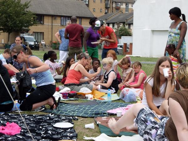 Face painting at yesterday's BV community BBQ