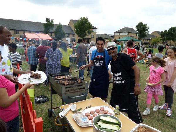 <a href="/Church_E16/">Royal Docks Church</a> Burger Kings Jay and Andrew fed 200 people at yesterday's BV community BBQ