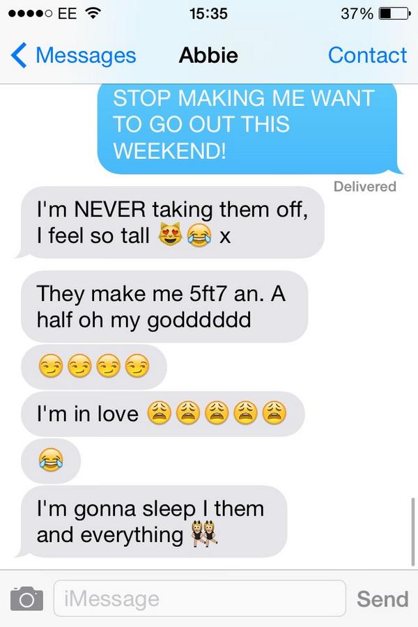 Ashyeah_'s tweet image. I think abs getting a little bit excited about her new heels 😂😂😂 #Midgetproblems #ThaHobbitlife @AbbieMcKnight