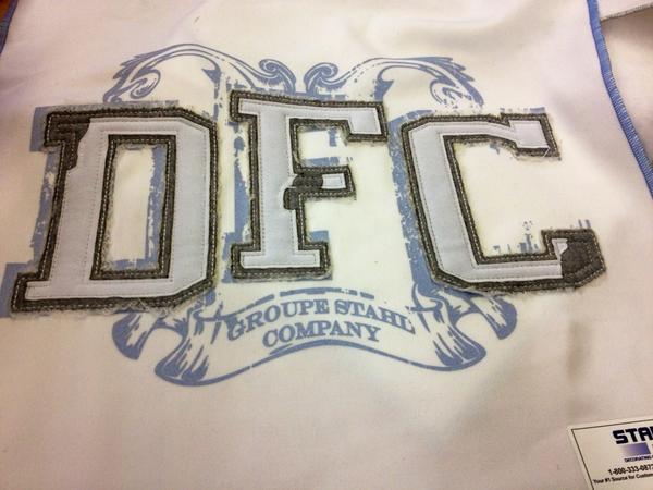 jamesortolani's tweet photo. Multi Media appliqué and direct screen-print is a killer combination! http://t.co/civ6Fm9CLJ