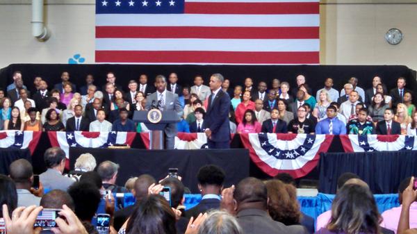 Chris Paul <a href="/CP3/">Chris Paul</a> encourages all to stand together &amp; help minority youth succeed at #MyBrothersKeeper <a href="/WhiteHouse/">The White House</a> event