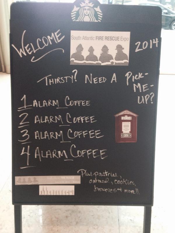 The #Marriott and #Starbucks are ready for #SAFRE2014 !