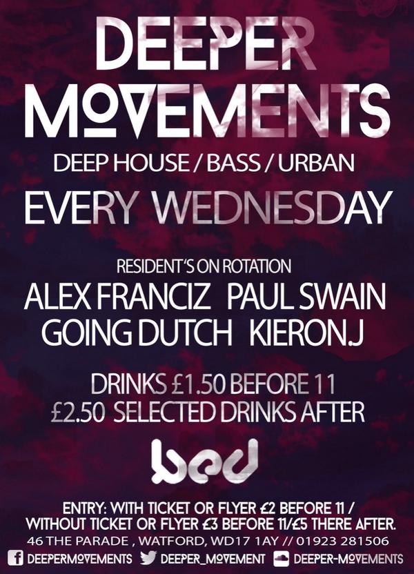 DEEPER_MOVEMENT's tweet photo. #DeeperMovements @AlexFrancizDJ @BedWatford_ #Deep #Bass #House http://t.co/xUwm3vVDFl