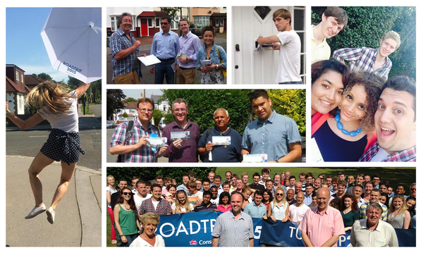 Conservatives's tweet photo. THANK YOU to #Team2015 volunteers who campaigned in Croydon at the weekend. Join us next time: http://t.co/LSliQvcYv1 http://t.co/6sUWSwK9vp