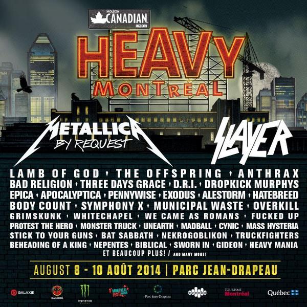 Anthrax's tweet photo. Saturday August 9th see @Anthrax in Montreal,Canada - Parc Jean-Drapeau Heavy Montreal http://t.co/e2xlHNG7yd