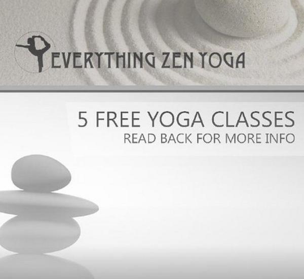 Hey!! We have 5 free yoga classes at Everything Zen yoga! Who wants to #SnatchThat Deal