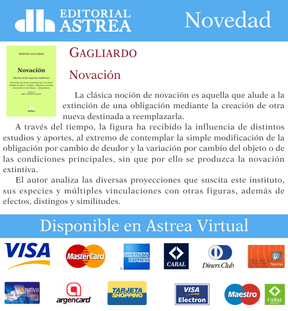 astreavirtual's tweet photo. @AstreaEditorial: Se encuentra disponible Gagliardo, Novación: http://t.co/epePccjGQw #astreavirtual http://t.co/hOJQaw3lDO