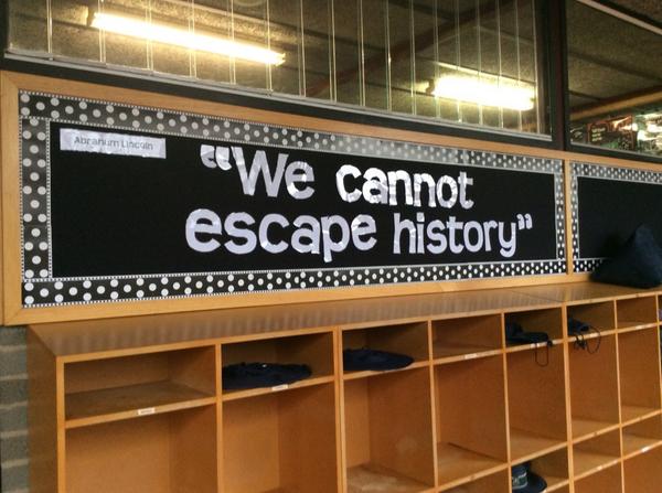 Another unit is coming - this quote provocation outside our classroom this morning... #pypchat #inquiryed