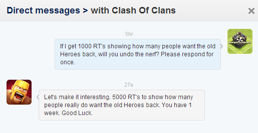 JrodMVP's tweet photo. OMG! RETWEET! LETS SHOW @ClashofClans WE WANT THE OLD HEROS BACK!!! http://t.co/RL4JFShJr5