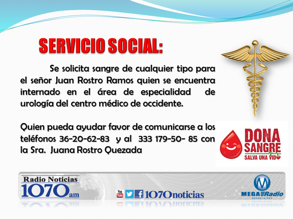 lider919's tweet photo. #SERVICIOSOCIAL SE SOLICITAN DONADORES DE SANGRE   #RT http://t.co/6v8EFMmUYM