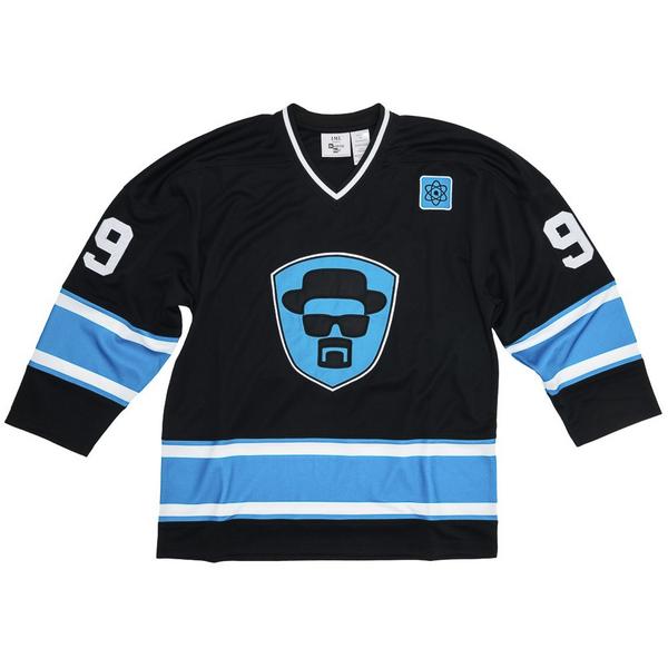 MattMolitov's tweet photo. @MarkMaddenX needs one:
  Breaking Bad "Heisenberg" hockey jerseys now being sold by AMC http://t.co/a1h4LJCZxE””