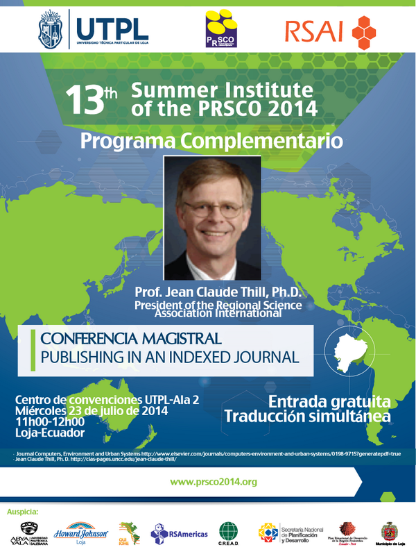 PRSCO2014's tweet image. Programas complementarios -Conferencia gratuita 13th Summer Institute of the #PRSCO2014 Centro de convenciones @utpl