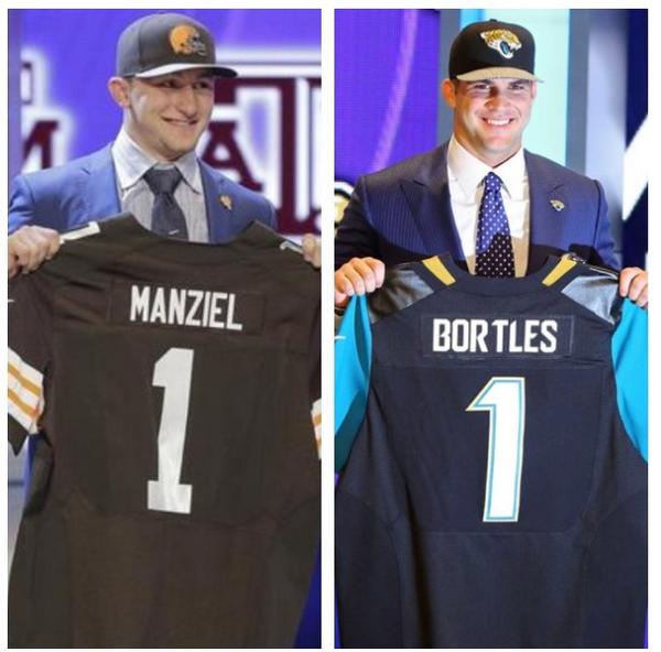 Whose_Better's tweet photo. Who will have a better NFL career? 

Retweet for Johnny Manziel 

Favorite for Blake Bortles http://t.co/19xhTQlT2J