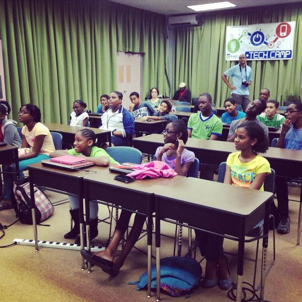 Nicholaswint's tweet photo. @BrightPathOrg Creating the future! Day1 of #TechCamp #elevatecaribbean http://t.co/EaUJRgpEyQ