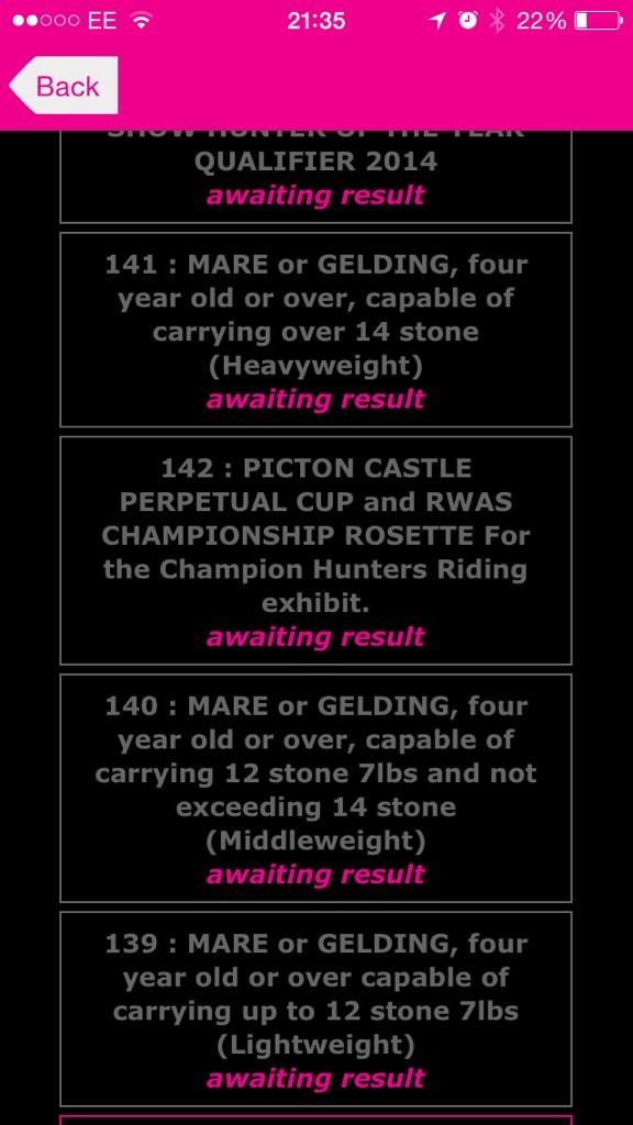 cuddlycob's tweet image. Hunter classes on at 8am @royalwelshshow #poorapp #slow