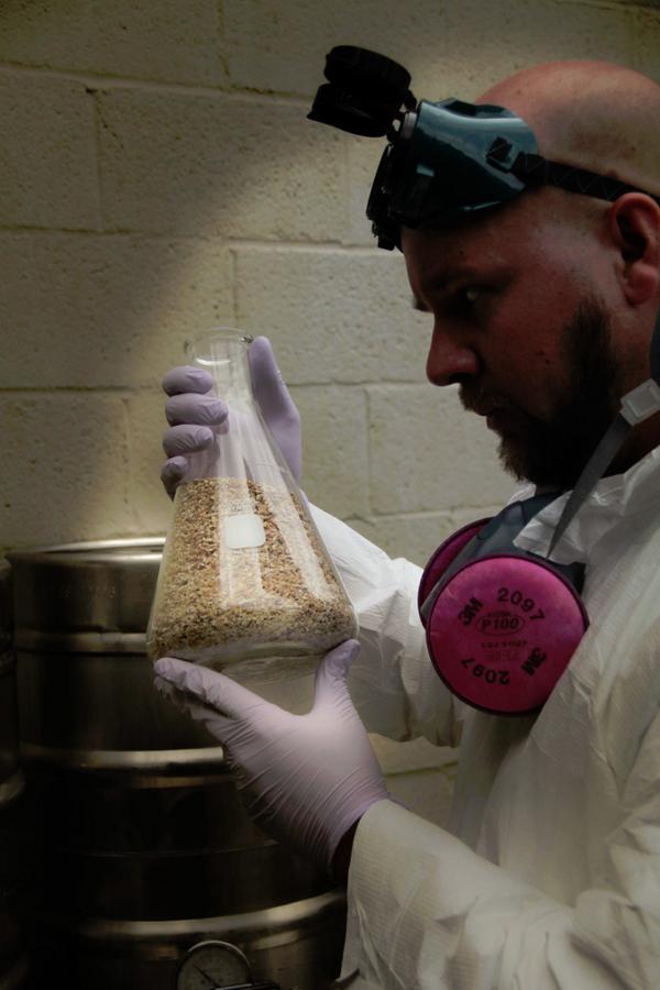 SoulBenderBrew's tweet photo. We brewed something to serve @brewingupacure Want to guess the Theme? Hint: It's on Netflix. #homebrew #craftbeer http://t.co/jFCsJbC8rD
