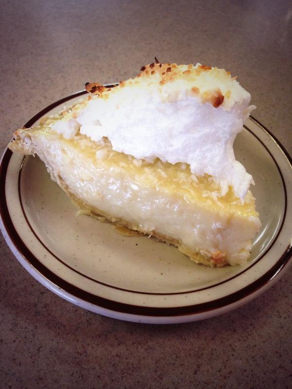 PrincessDiner's tweet photo. Best coconut cream pie around! http://t.co/ZpHt0N6FrU