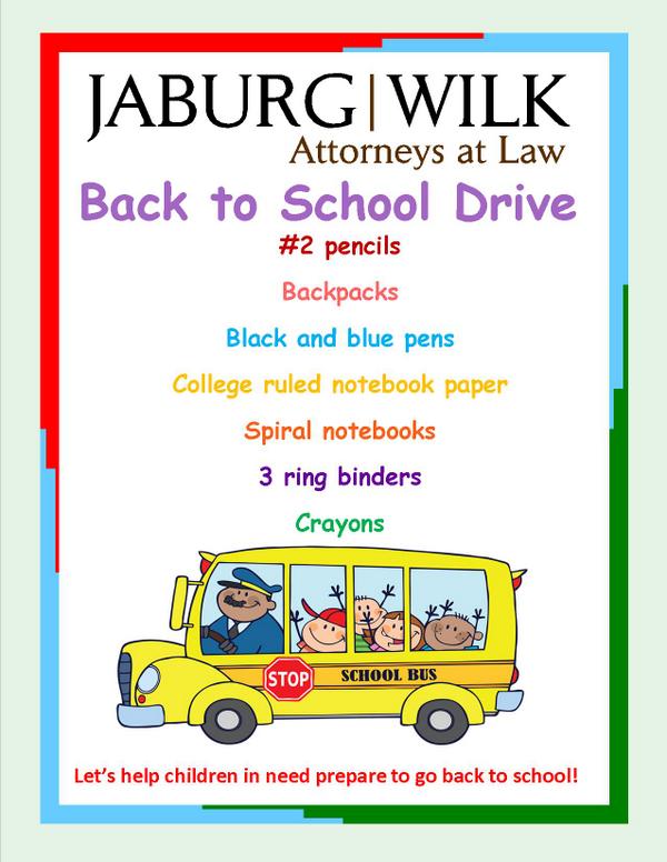 Jaburg_Wilk's tweet photo. Were holding a back to school drive through 7/31 to help AZ Title 1 students... Wanna help? http://t.co/lsXv0pNvbG http://t.co/ABoH8uZbS7