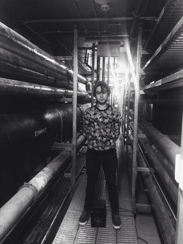 erin4acre's tweet photo. Artist @lujcpau in the Royal Melb Hosp tunnels photographed by @taubheraldsun in prep for @NiteArt14 #daysilovemyjob http://t.co/9JroY0eKOY