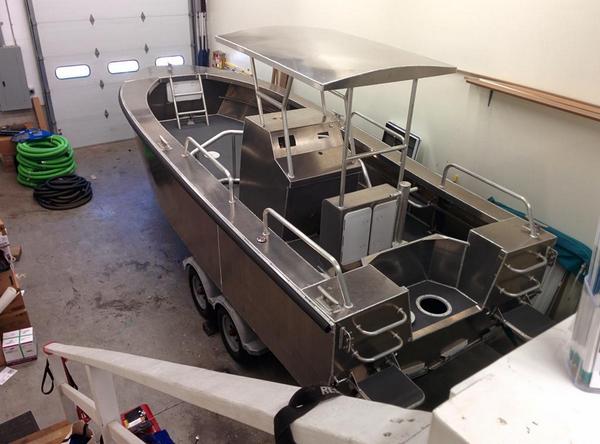pumpout's tweet photo. The newest addition to our #pumpout fleet. Not long before she is in the water @CedarIslandCT http://t.co/sdDlLtlWr5