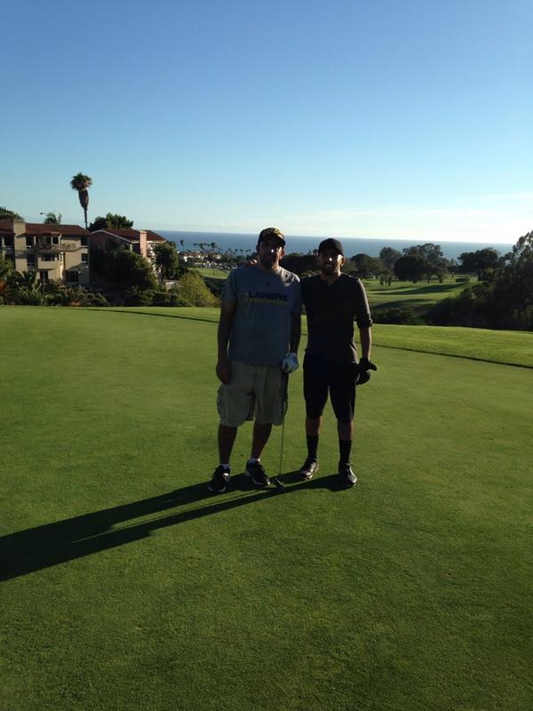 Golf with the broski today #relaxing