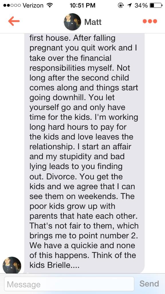 brielle_presti's tweet photo. take the time to read this #tinder http://t.co/vKKmC4WP5o