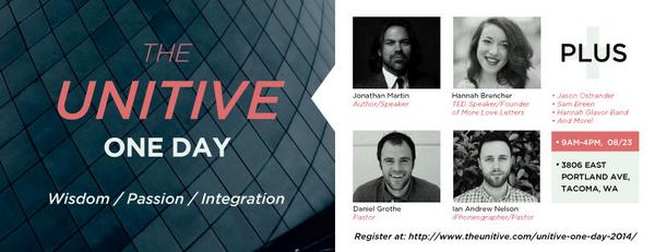 TheUnitive's tweet photo. Need another reason to reg. for The One Day hear from @jason_ostrander &amp; @mrdanielgrothe http://t.co/GAL6xzAalG http://t.co/MyRld8a4D1